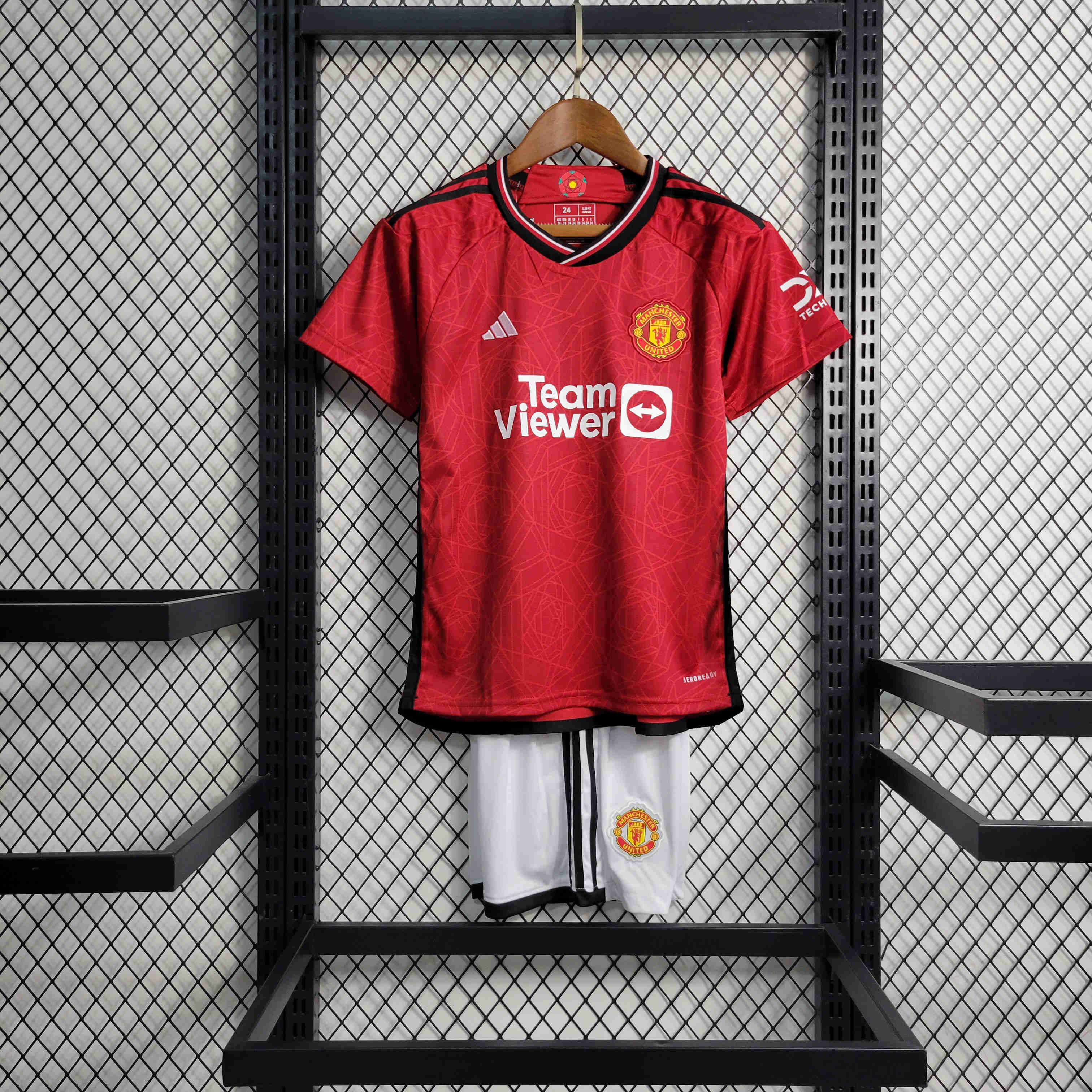 23-24 Manchester United Home Kids Kit